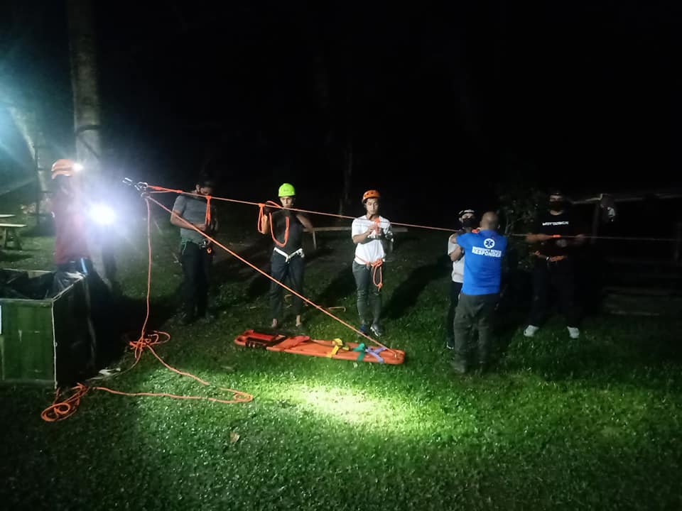 Late night Rope Rescue Training for our Motorcycle First Responders ...
