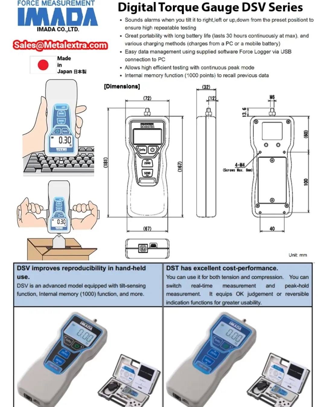 Metalextra - Torque gauge IMADA DSV atau newtonmeter ini memudahkan ...