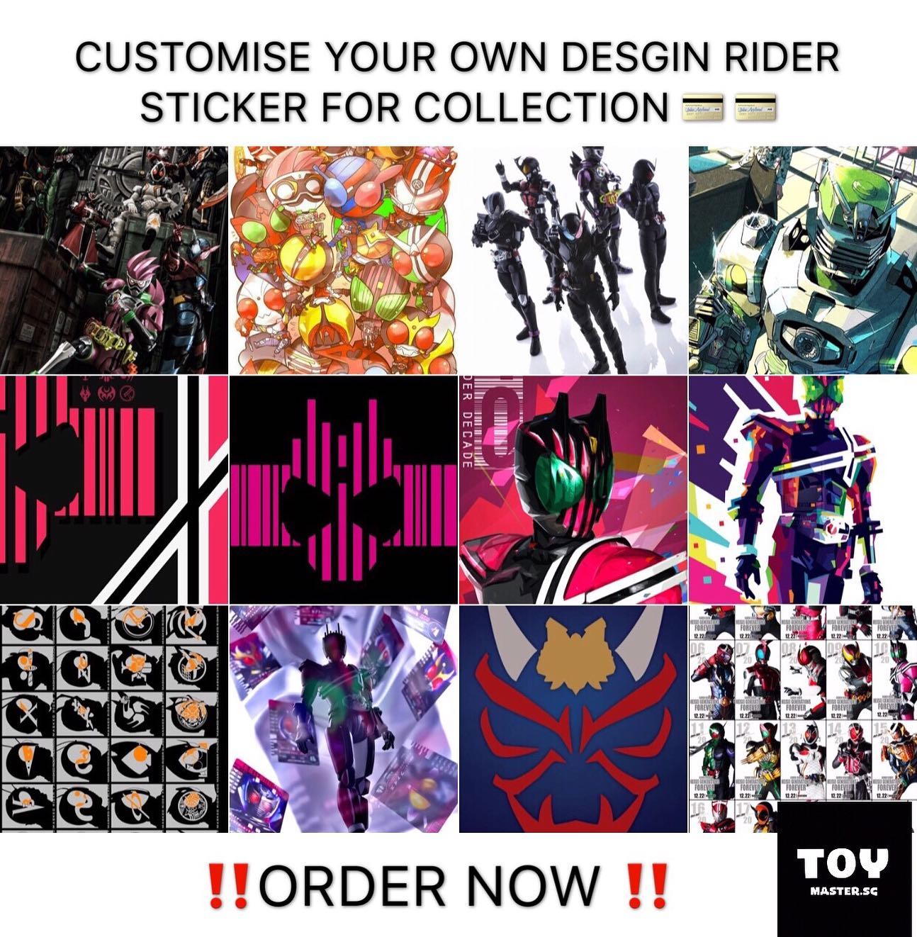 KAMEN RIDER CUSTOMISE STICKER... - Toymaster.sgcarousell