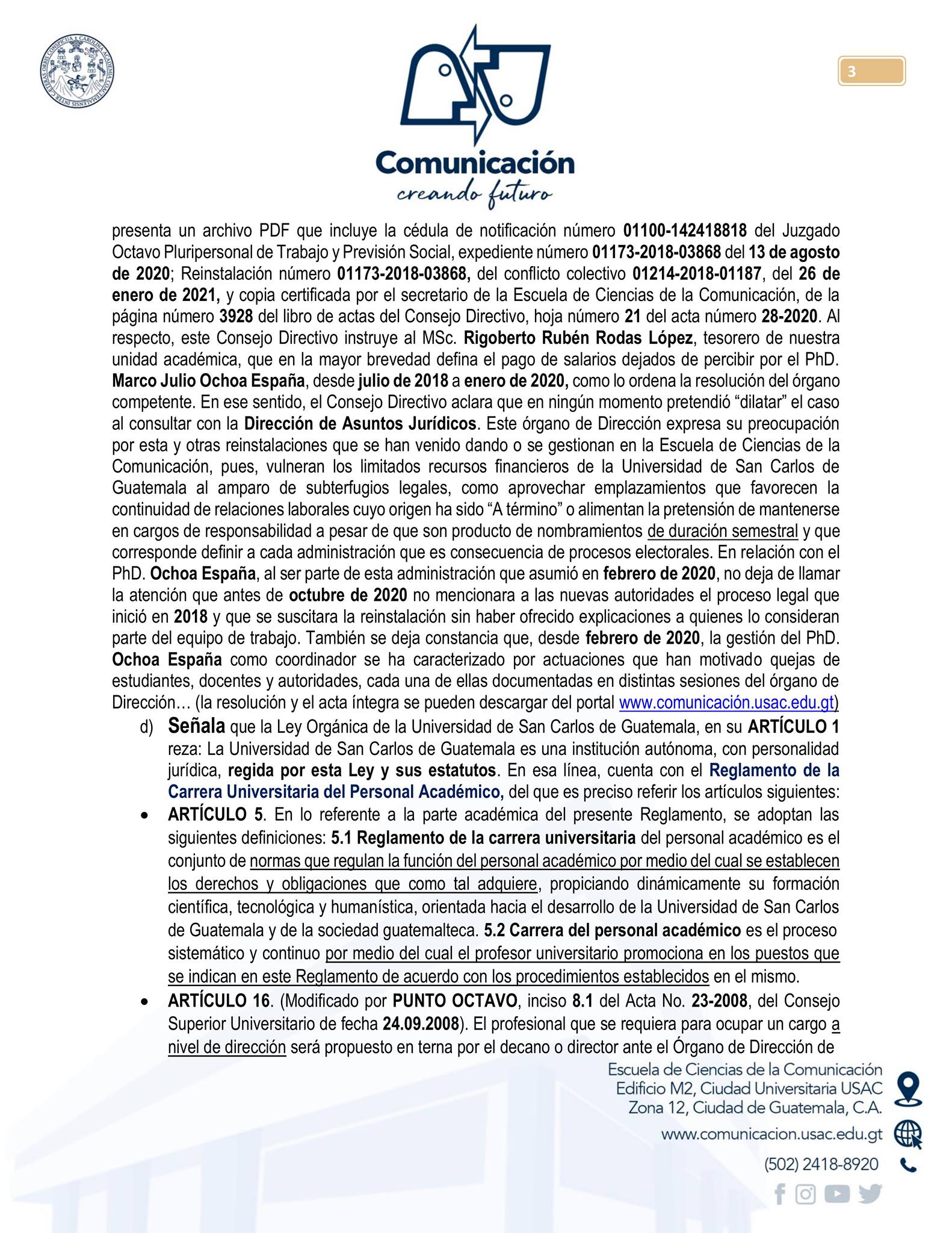 Escuela de... - Escuela de Ciencias de la Comunicación USAC