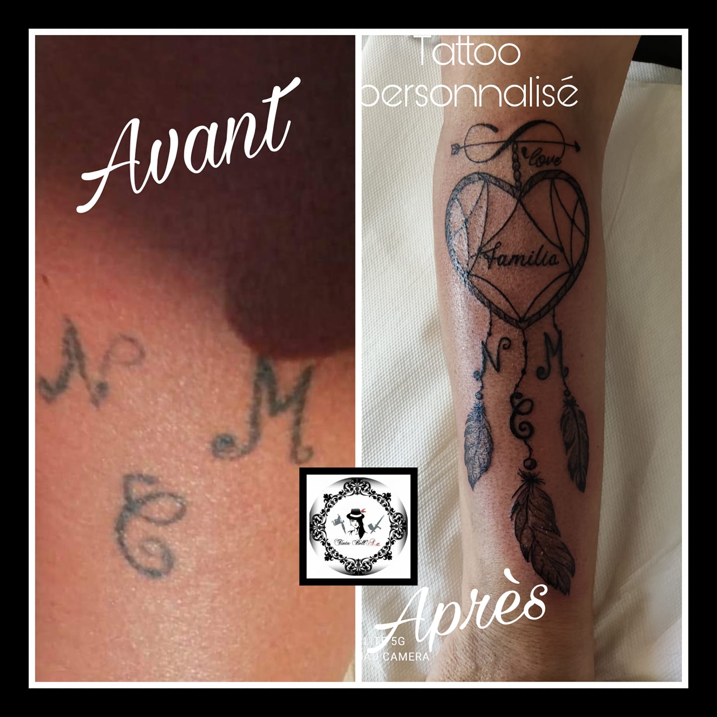 Tatouage Attrape Reve Avec Initiale
