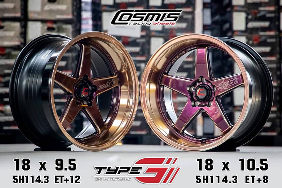 Cosmis Wheel - TYPE-G Power Purple ขอบ Rose Gold...