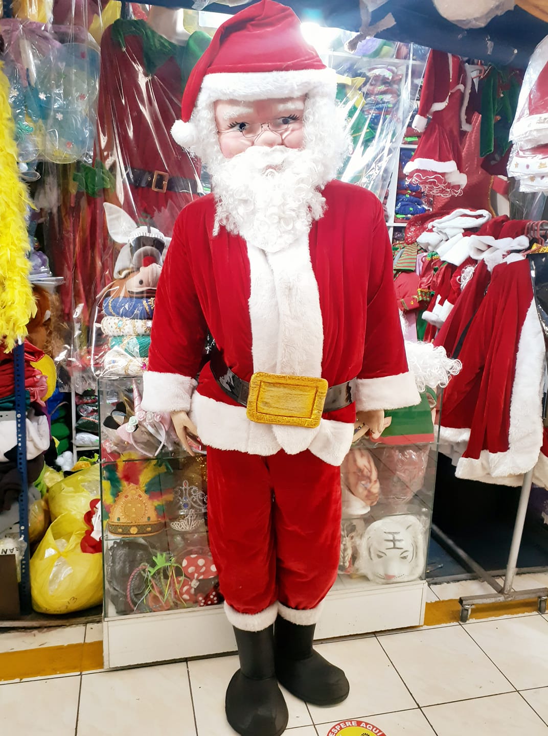 Set De Disfraz De Papá Noel Con Gorro, Peluca Y Barba – Para Adultos Y Niños, Perfecto Para Fiestas Navideñas