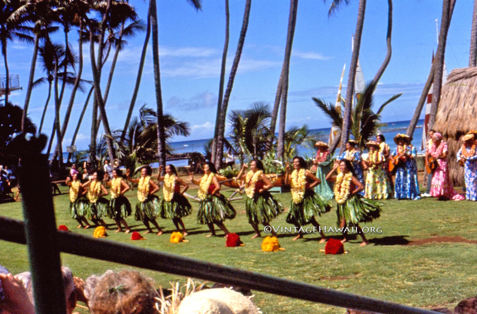 Vintage 1970s: The Kodak Hula Show, on the beach at Waikiki, on
