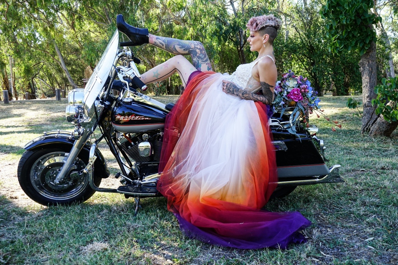 Bride by dress. Biker by soul.😎🖤