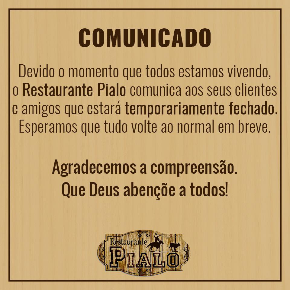 Restaurante Pialo | Piratini RS