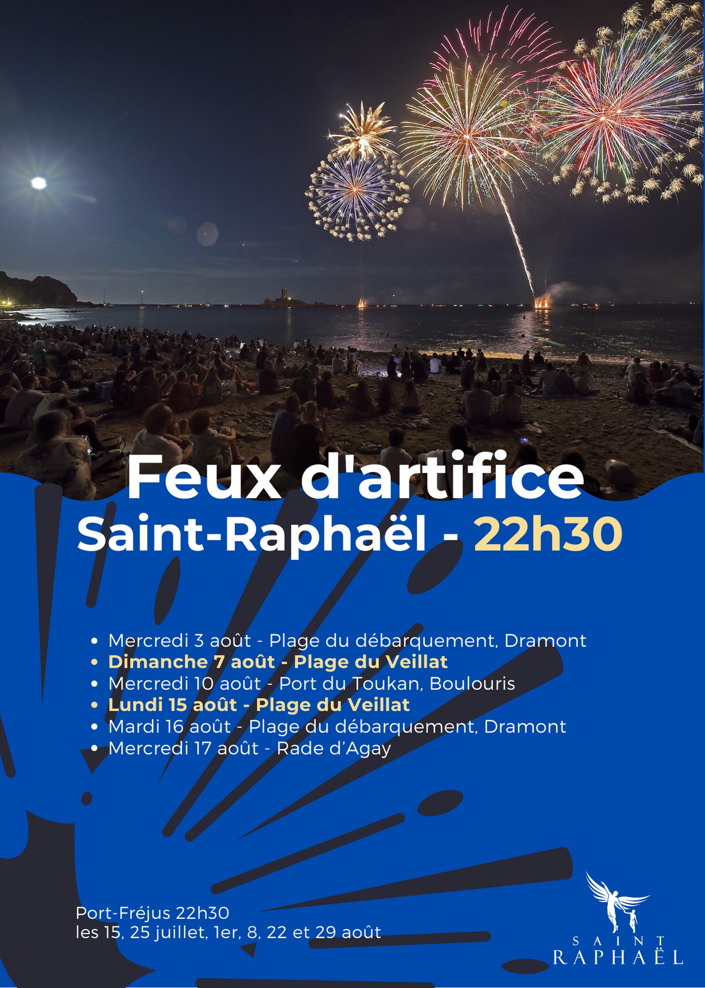 Feu D artifice 15 Aout Frejus Saint Raphael
