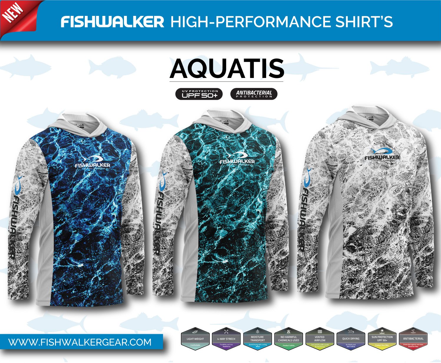 Fishwalkergear - Our new AQUATIS line! 😎👍🎣🐟🐟🐟🐟 Available...
