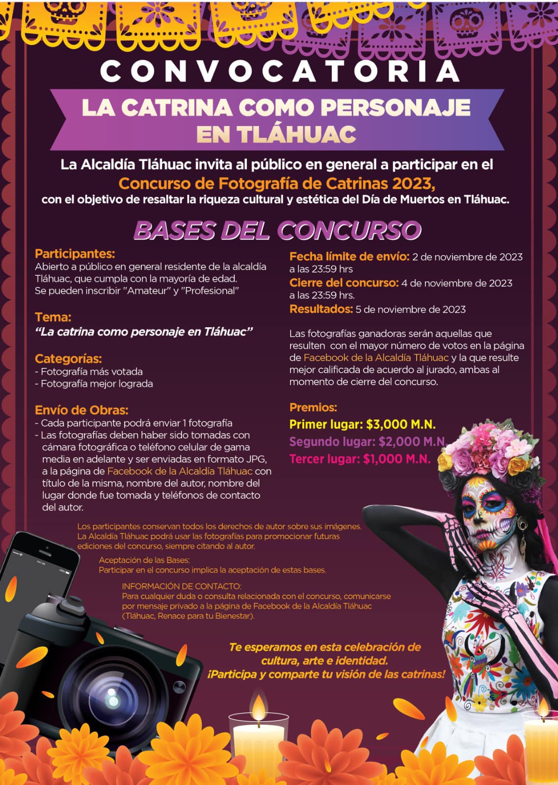Tláhuac, - PARTICIPA EN NUESTRO CONCURSO FOTOGRÁFICO DE CATRINAS 2023 💀 ...