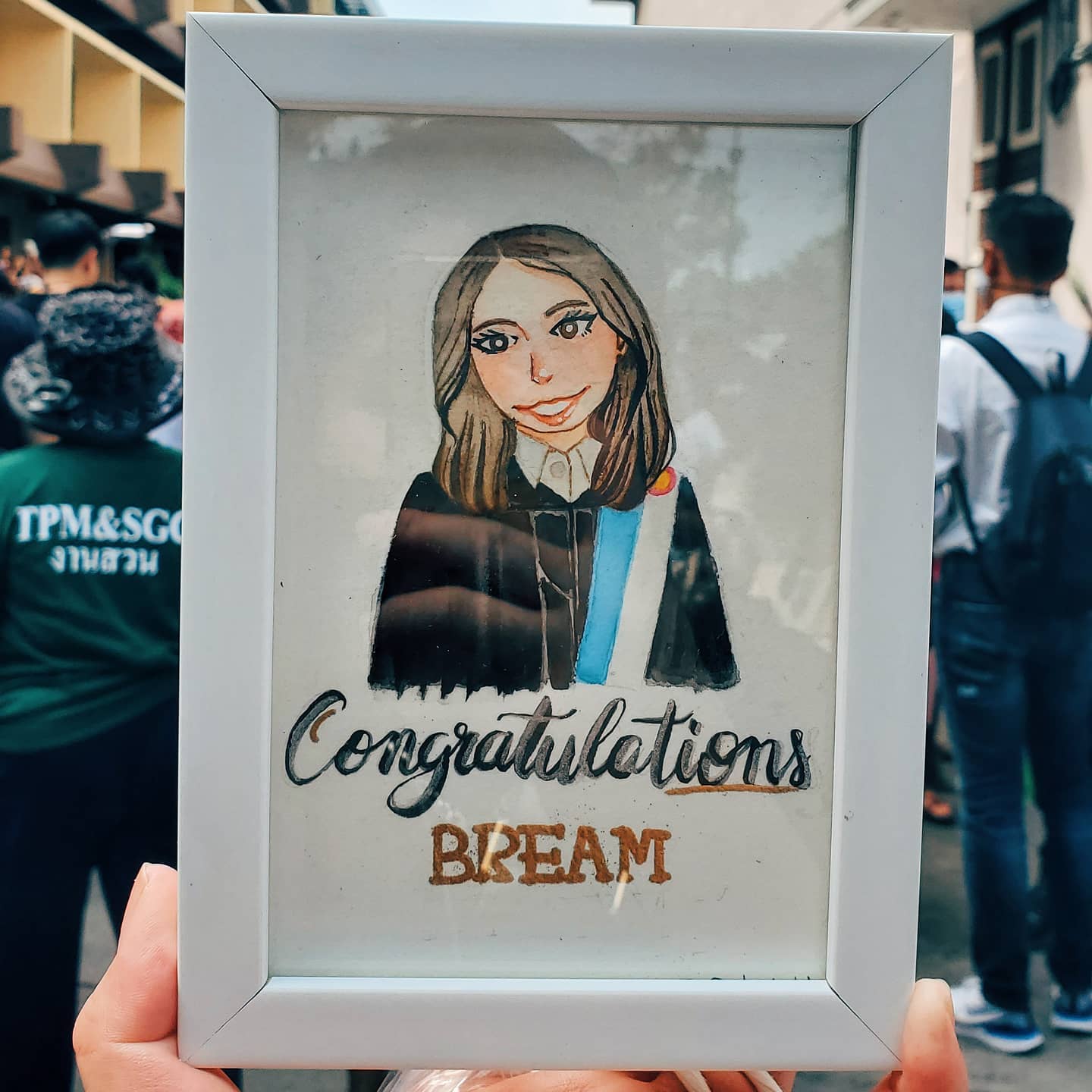 Ploy Studio - Congratulations na kha @bramisppp #รูปวาดสีน้ำ #ของขวัญ ...