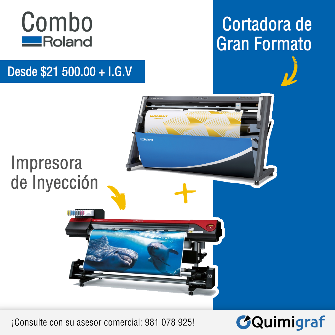 QUIMIGRAF PERÚ - 🚨 COMBO ROLAND RF640 + GR 640 🚨 Reduce...