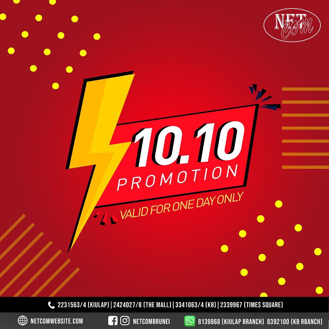 Netcom - Save the date! 10.10 Flash Sale is upon us! ⚡️ Yes sir, you ...