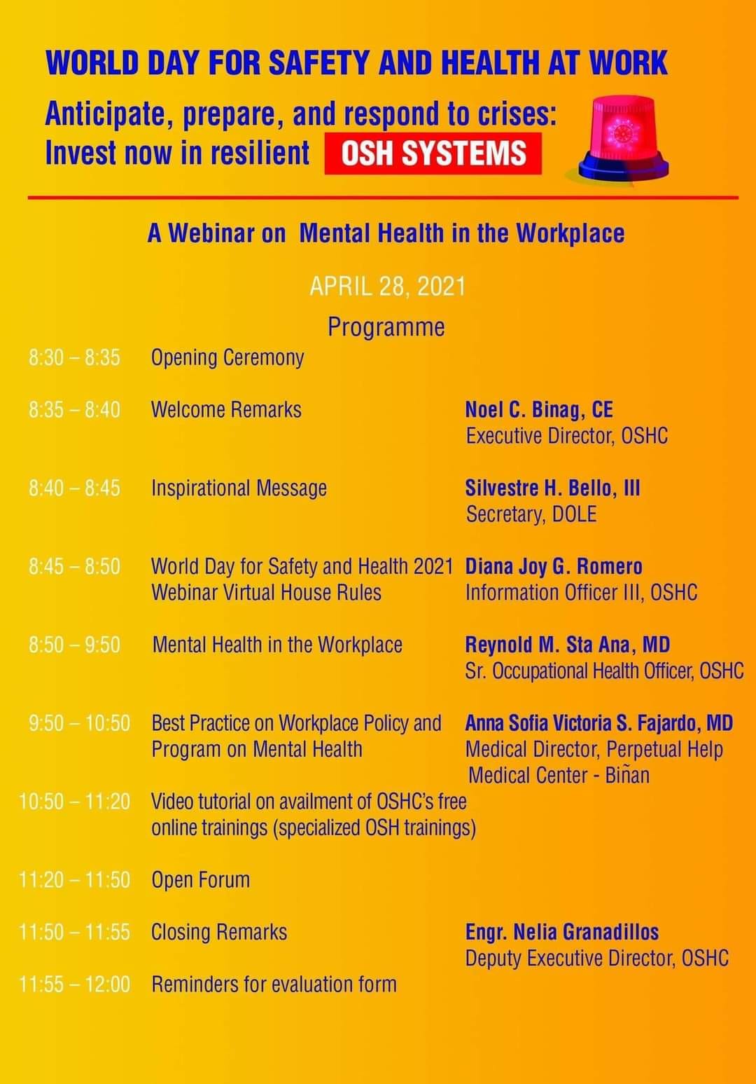 OSHC REU XI - Heads up OSHChamps! Here is tomorrow's list of activities ...