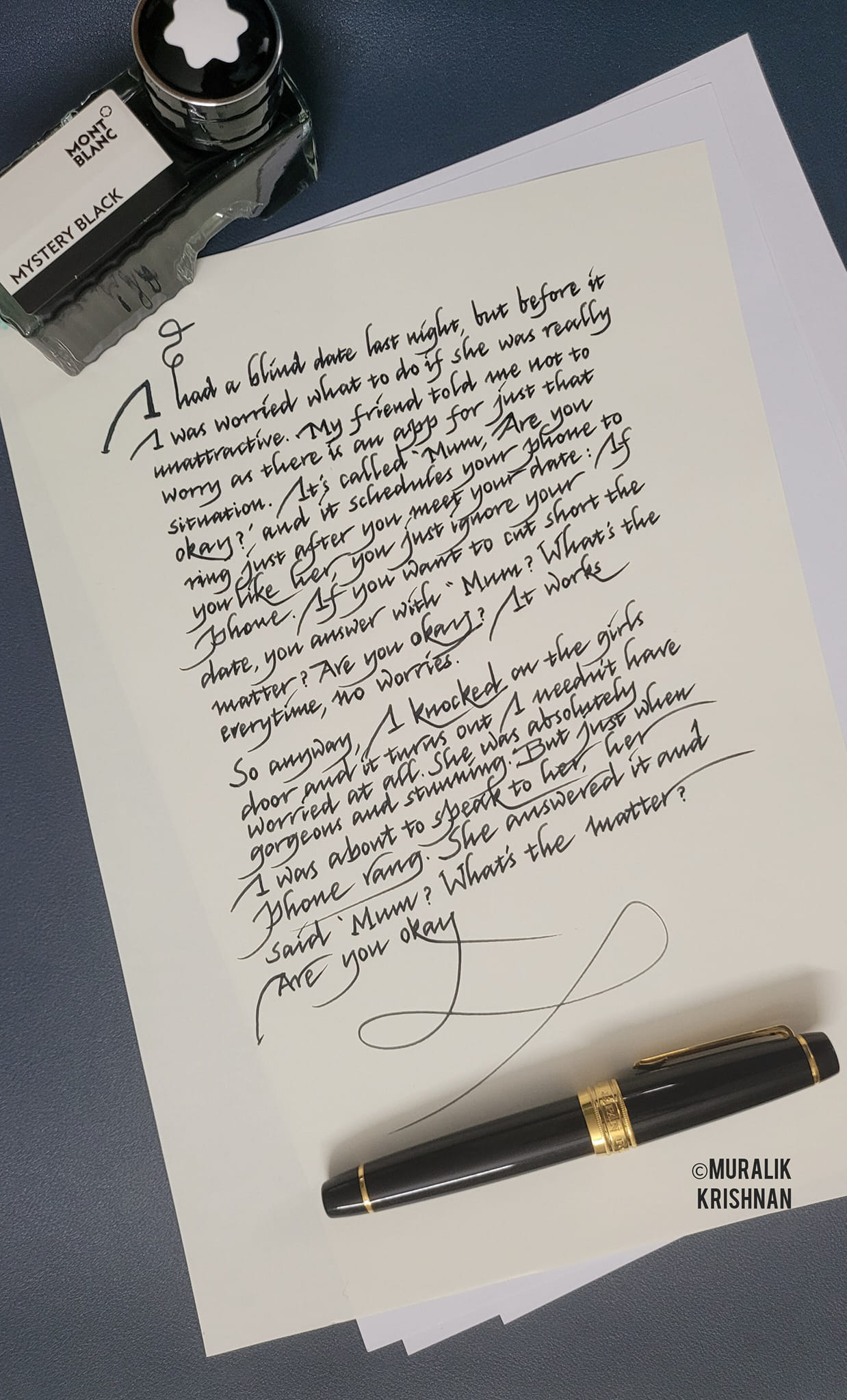 Montblanc Mystery Black ink in Sailor King of Pen
