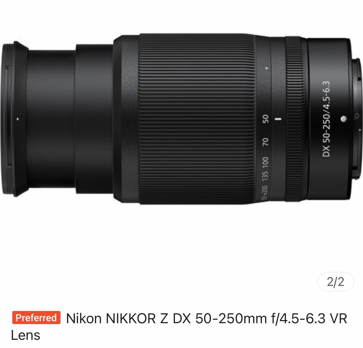 Is Nikon Nikkor Z DX 50-250mm lens good for Nikon Z50?