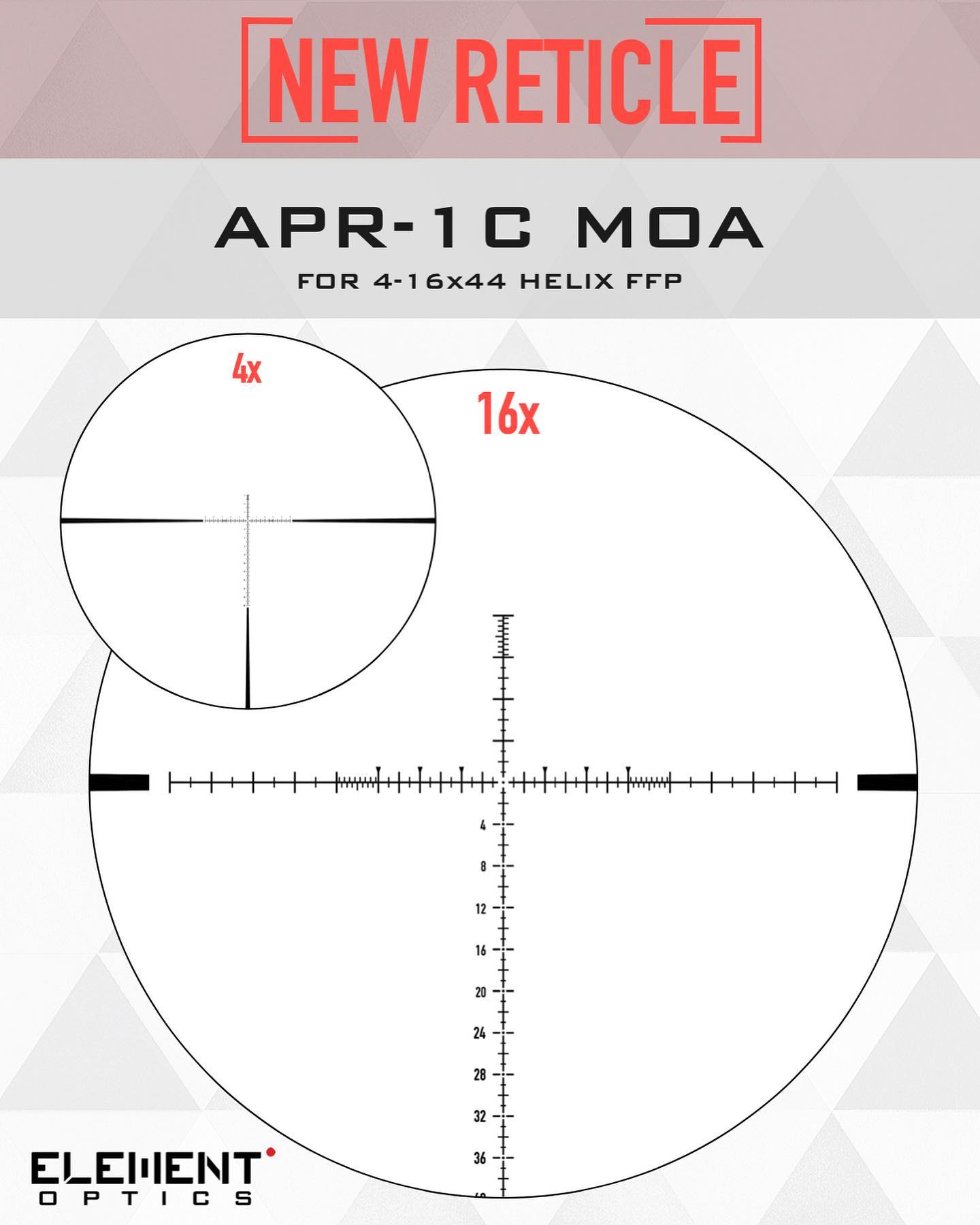 Element Optics - 🚨NEW RETICLES🚨 The 4-16x44 FFP and...