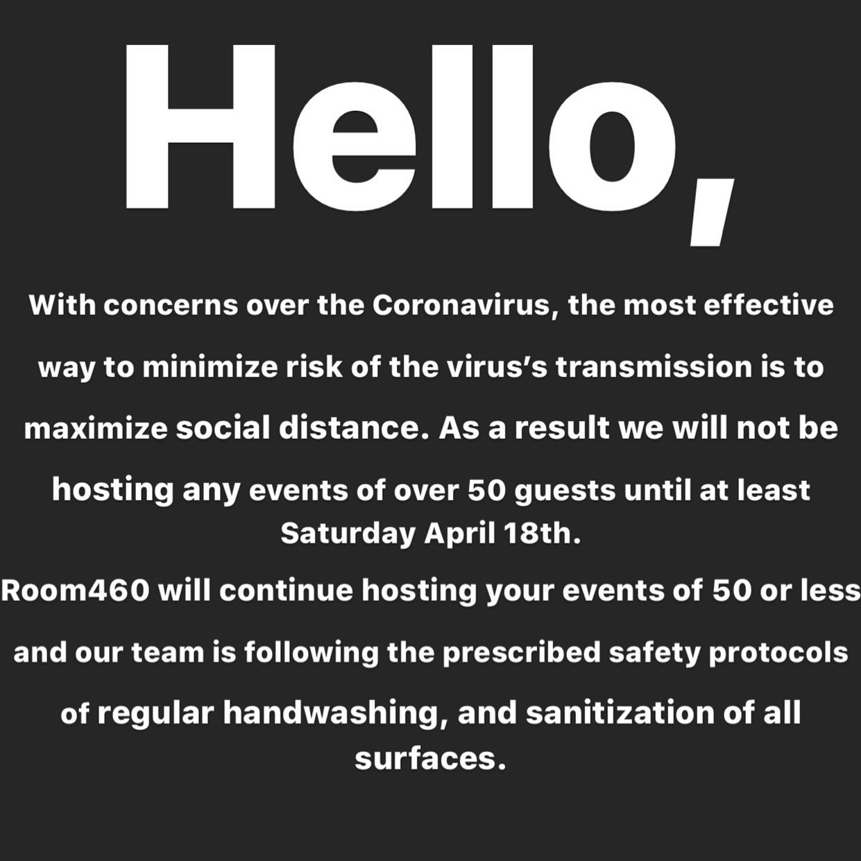 Room460 In A Time Like This We Should Be Cautious Aware And Responsible While Still Celebrating The Moments That Mean The Most Room460 Is Still Here To Host Your Small Showers