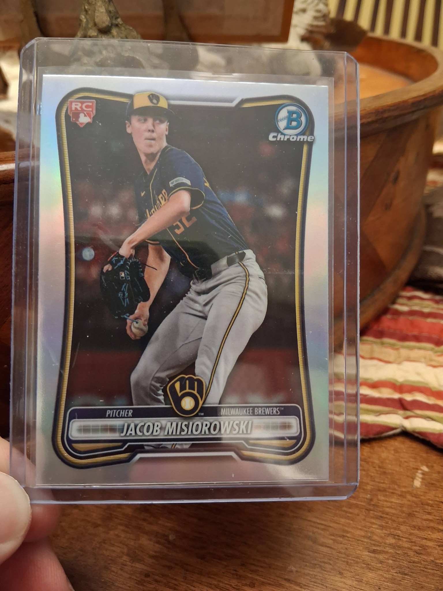 Bowman blaster pack with Jacob Misiorowski card