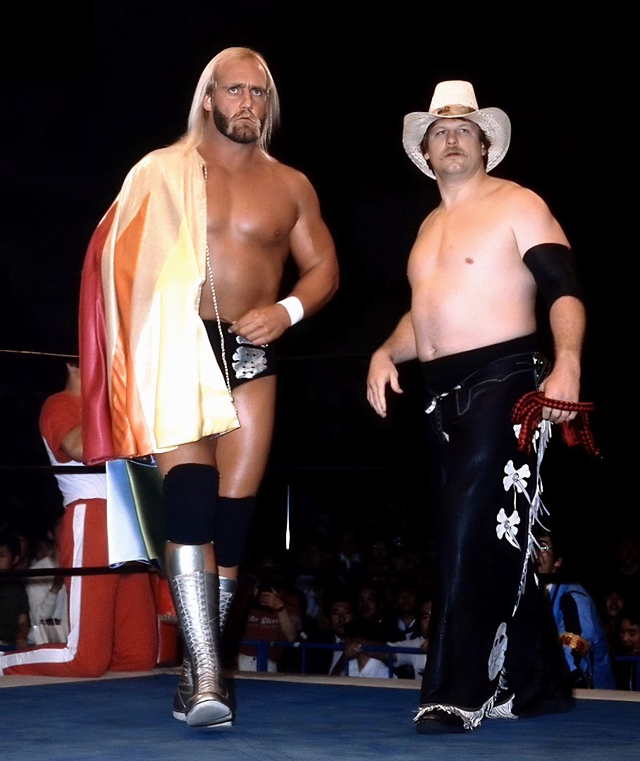 スポーツ選手 hogan and hit man1998 Hulk Hogan and Stan Hansen NJPW 1981
