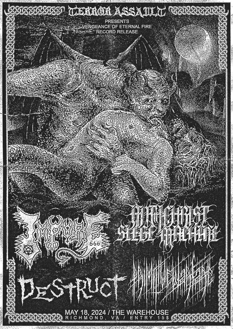 T-shirt Concert "Hostilité Antichrist" - Taille XL Blanc - Unisexe - Neuf Sans étiquette
