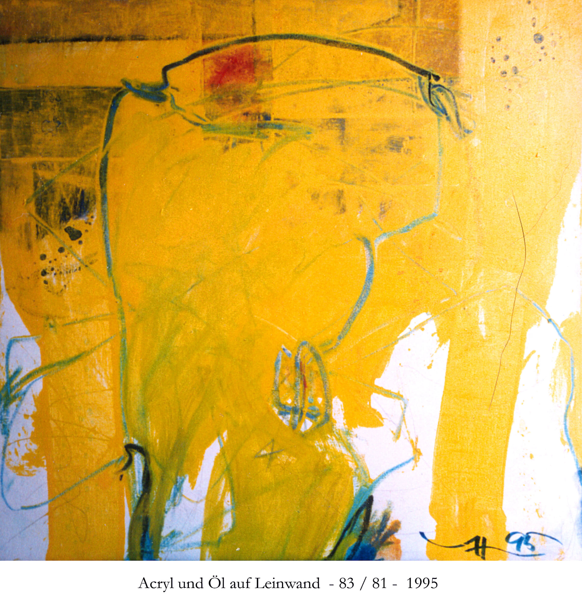 Mixed media on canvas - 83/81 cm - 1995 no digital art - no
