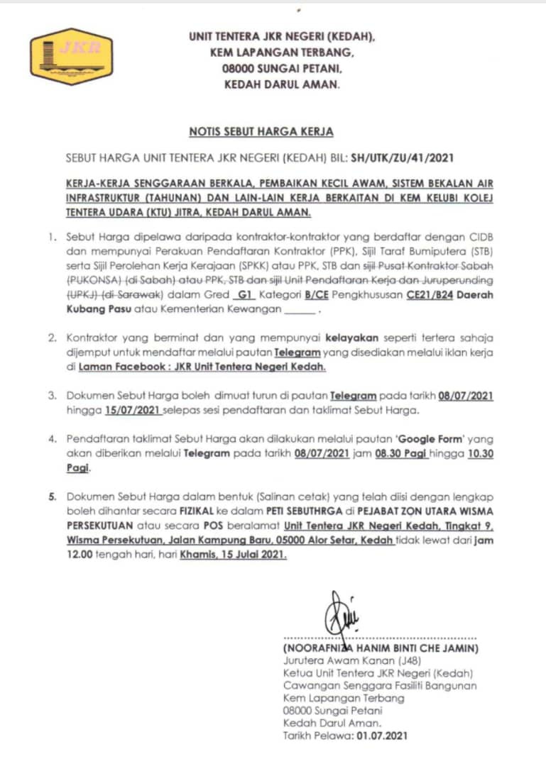 Jkr Unit Tentera Negeri Kedah
