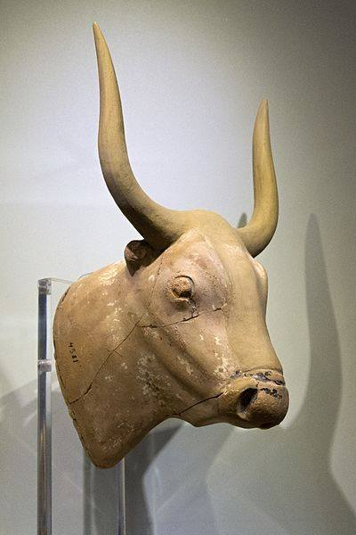 Hellenic Glory - Clay Bulls Head Rhyton~Archaeological Museum of ...