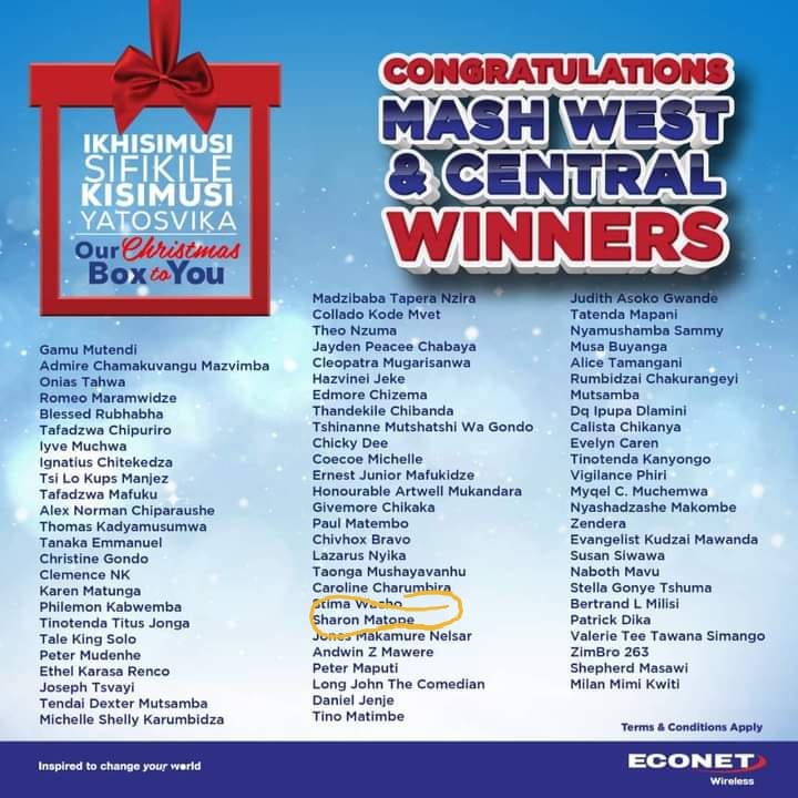 Econet Zimbabwe - Congratulation to all our winners from... | Facebook