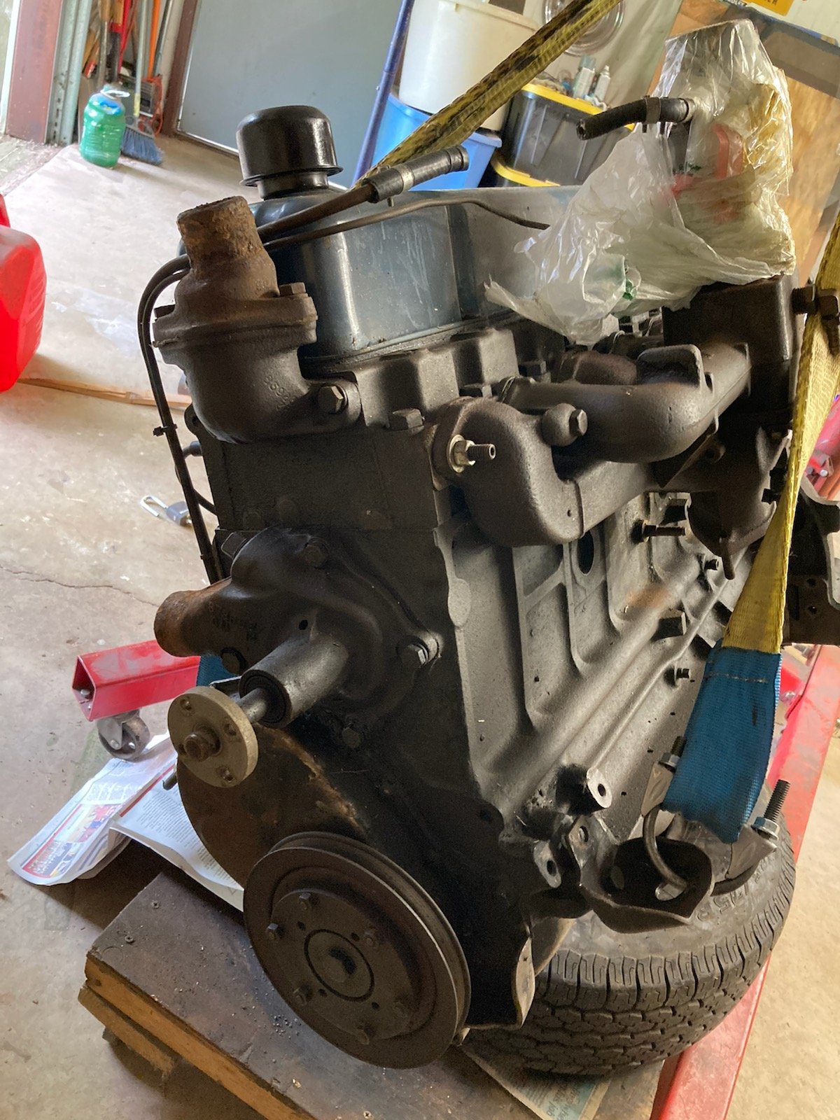 Chevrolet 3100 235 Engine Complete 235 Motor and 4 speed trans low ...