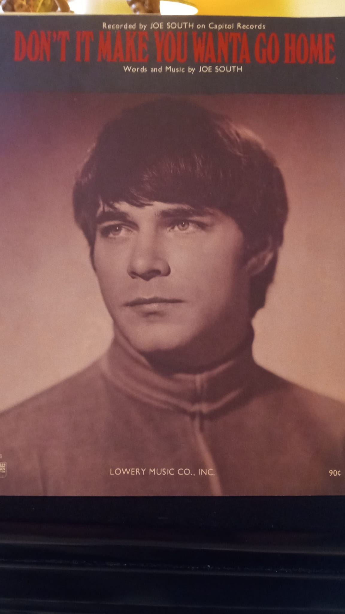 Joe South's 'Don't It Make You Want to Go Home' Piano Sheet Music