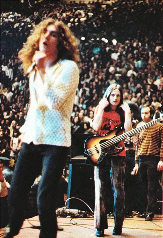 Led Zeppelin onstage at the LA Forum, March 27th, 1970
