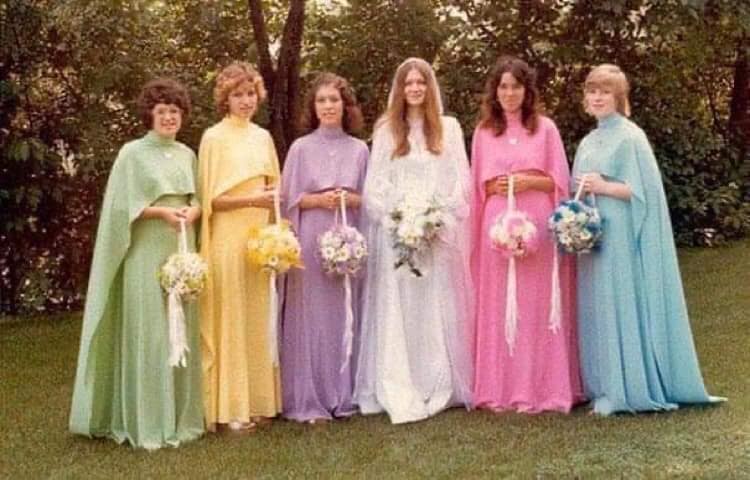 1970s bridesmaid dresses Bridal Dress Wedding Gown Pattern McCalls 3770 Beautiful Romanti  So Vintage Patterns 1970s Bridesmaid Dresses