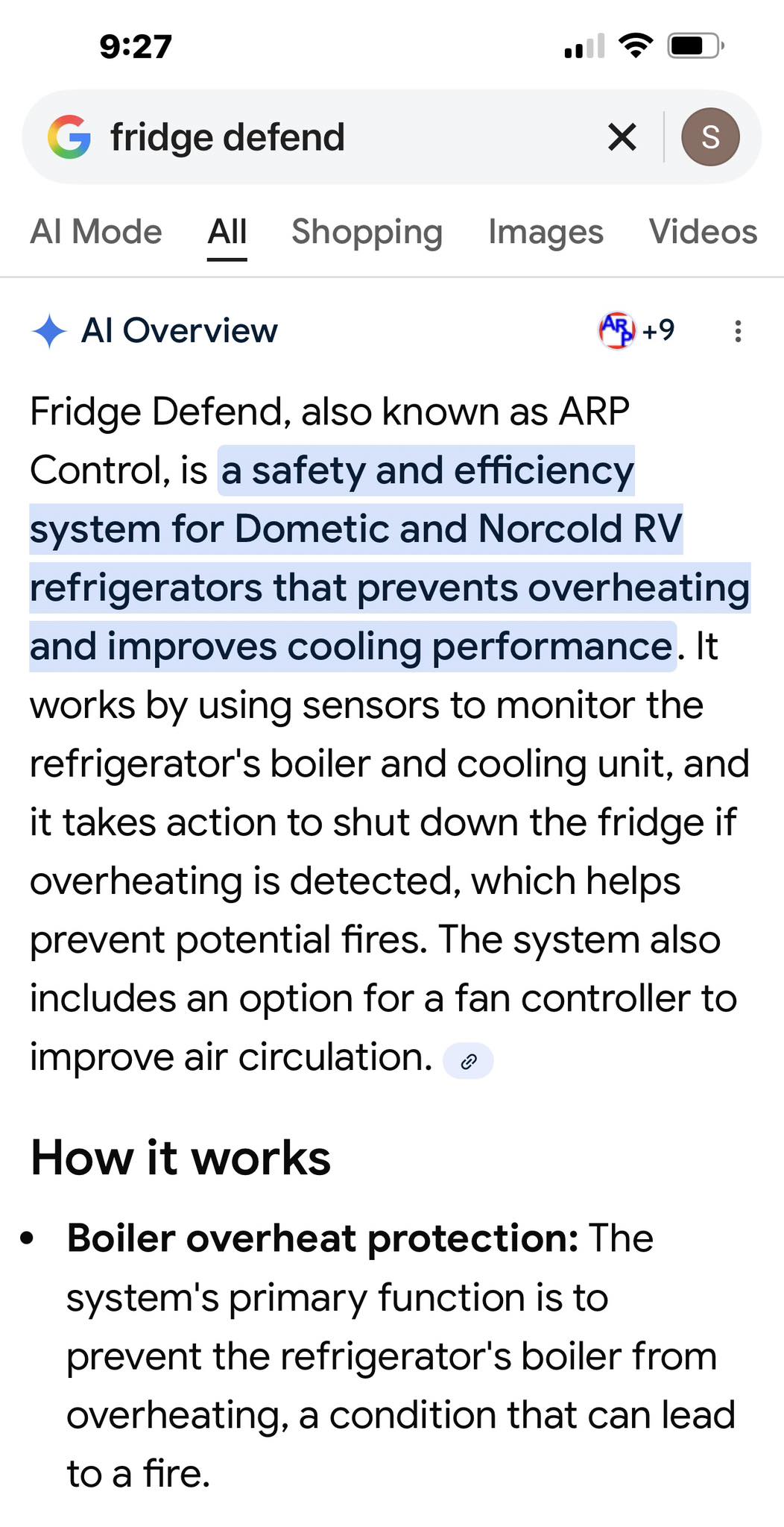 RV Lifestyle Group | Has anyone purchased and used Fridge Defend | Facebook