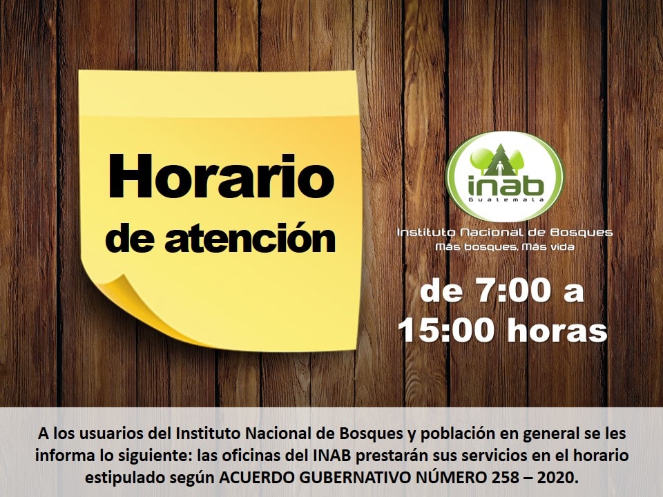 INAB Guatemala - 📝🇬🇹🌳👷‍♂️ #TomaNota Te informamos sobre... | Facebook