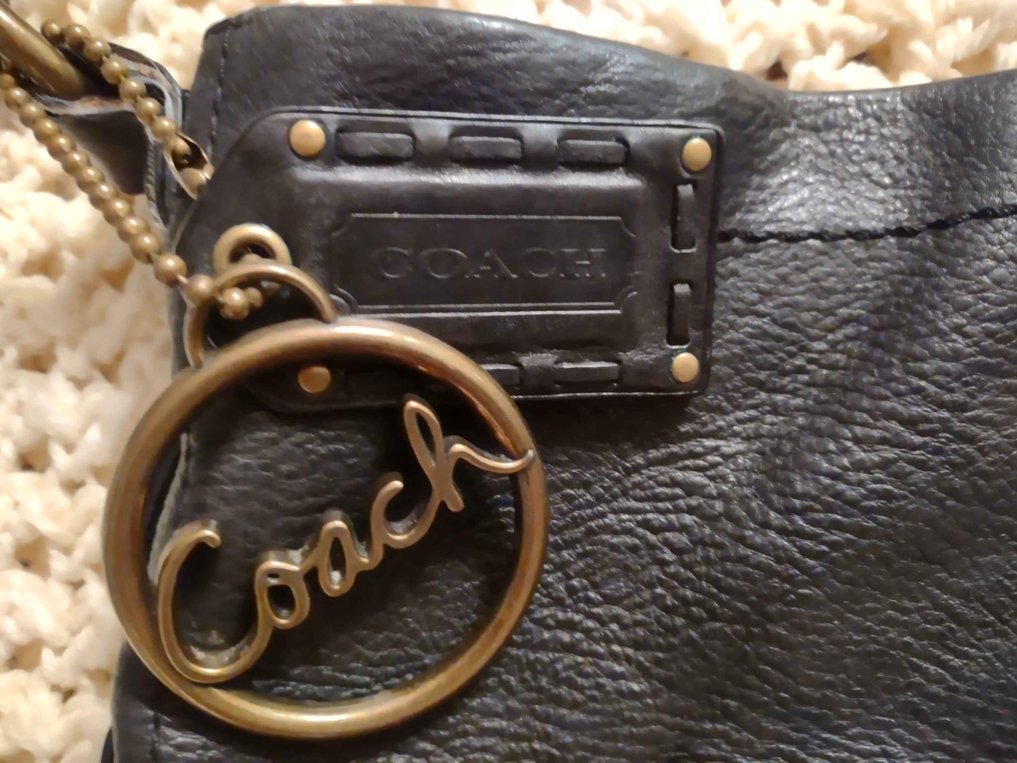 Authentic COACH Legacy Thompson Black Leather Hobo Shoulder Bag 