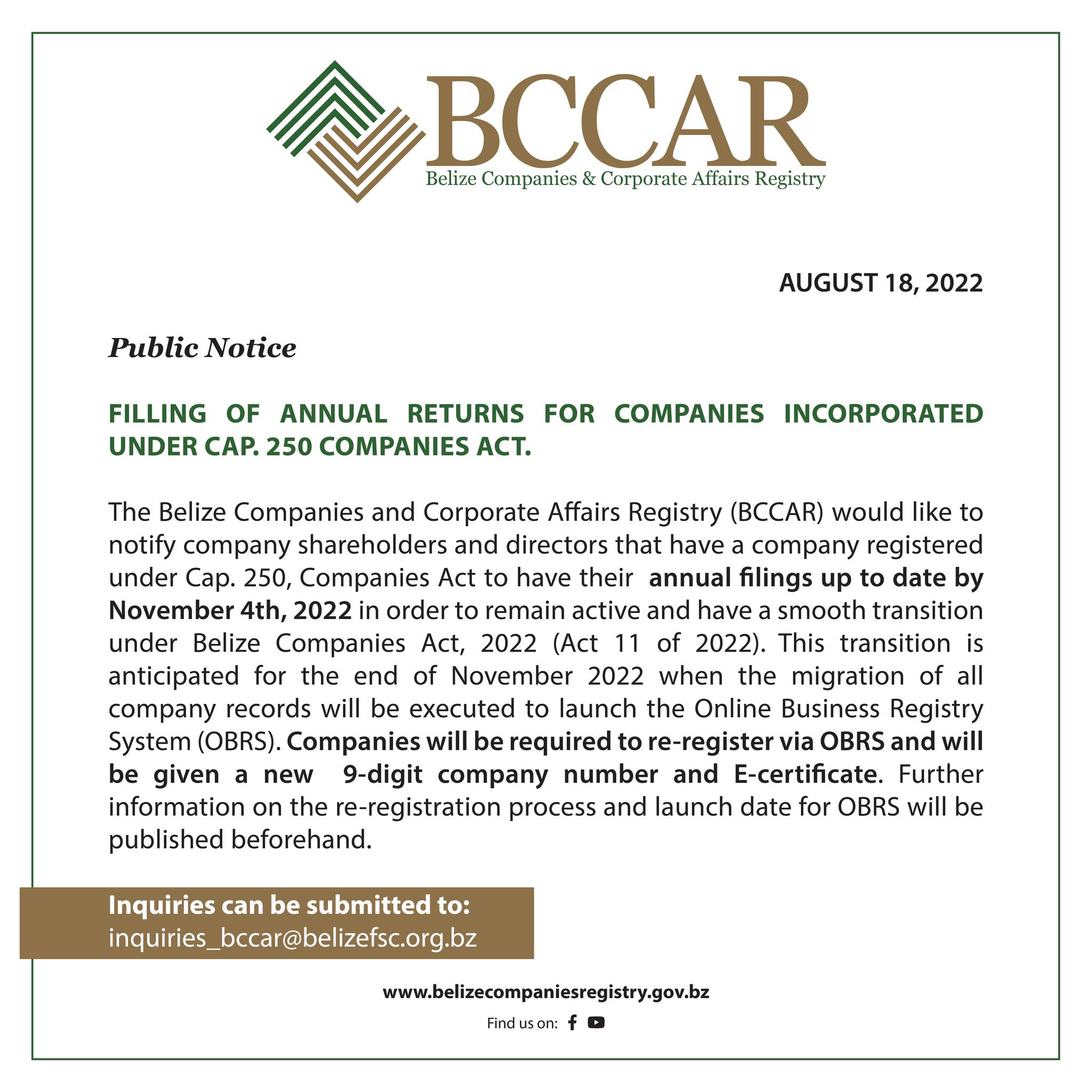Public Notice from the... - Financial Services Commission