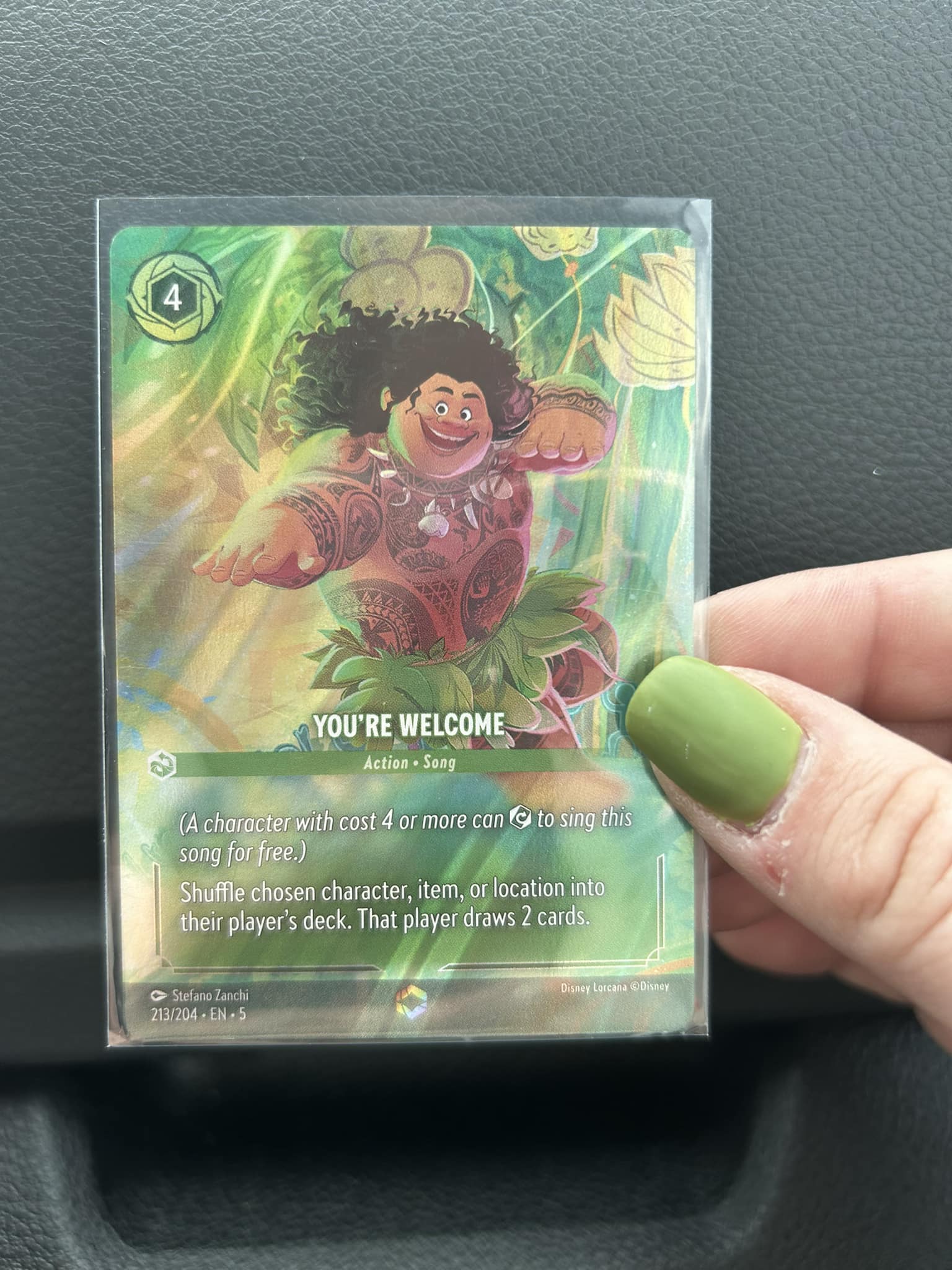First Disney Lorcana enchanted card pull featuring Jessie