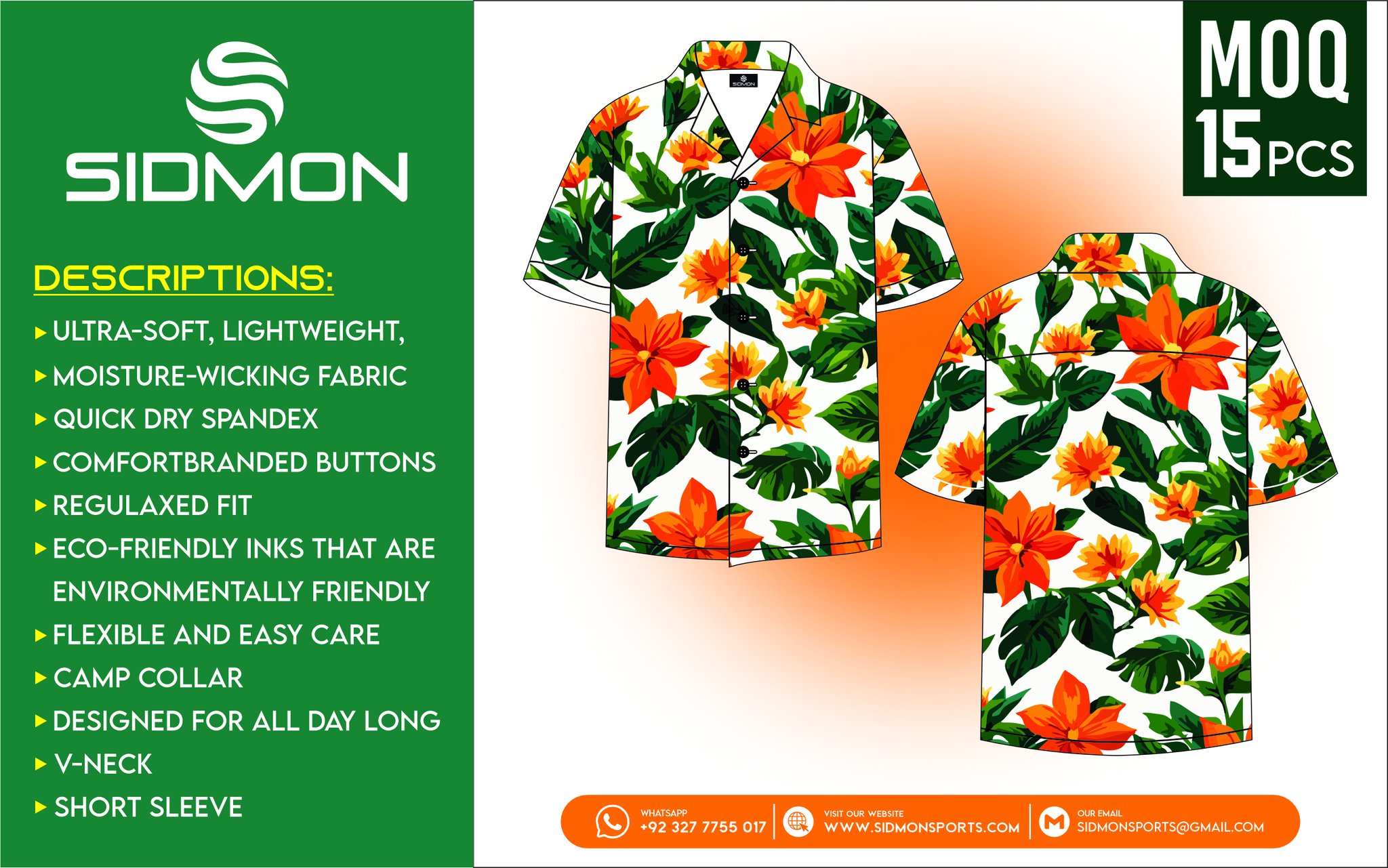 King Kameha Men's Hawaiian Shirt – Short Sleeve Button-Down With Palm Print, Unisex Fit