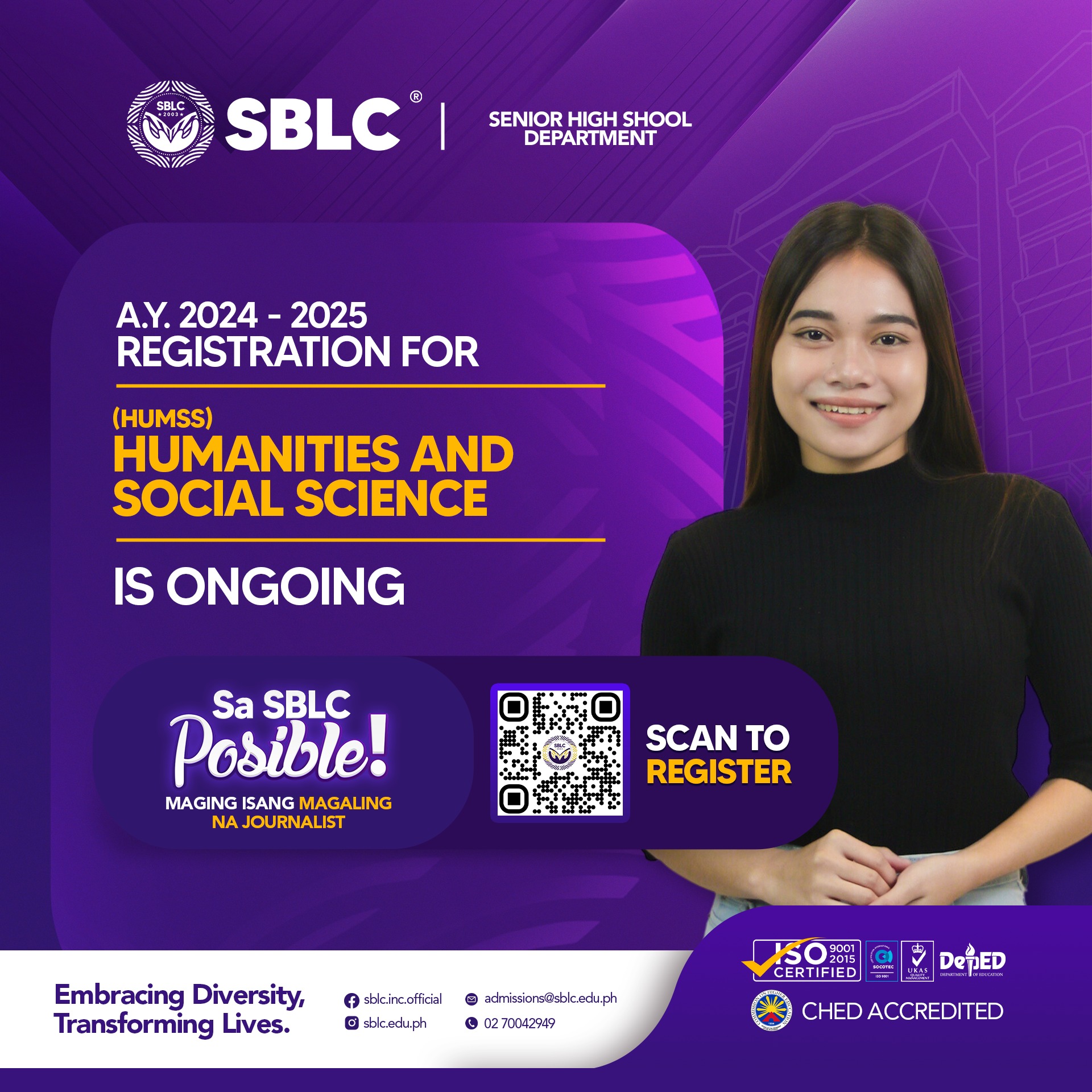 SBLC - #SaSBLCPosible 𝗠𝗮𝗴𝗶𝗻𝗴 𝐢𝐬𝐚𝐧𝐠 𝐌𝐀𝐆𝐀𝐋𝐈𝐍𝐆 𝐍𝐀 𝐉𝐎𝐔𝐑𝐍𝐀𝐋𝐈𝐒𝐓... | Facebook