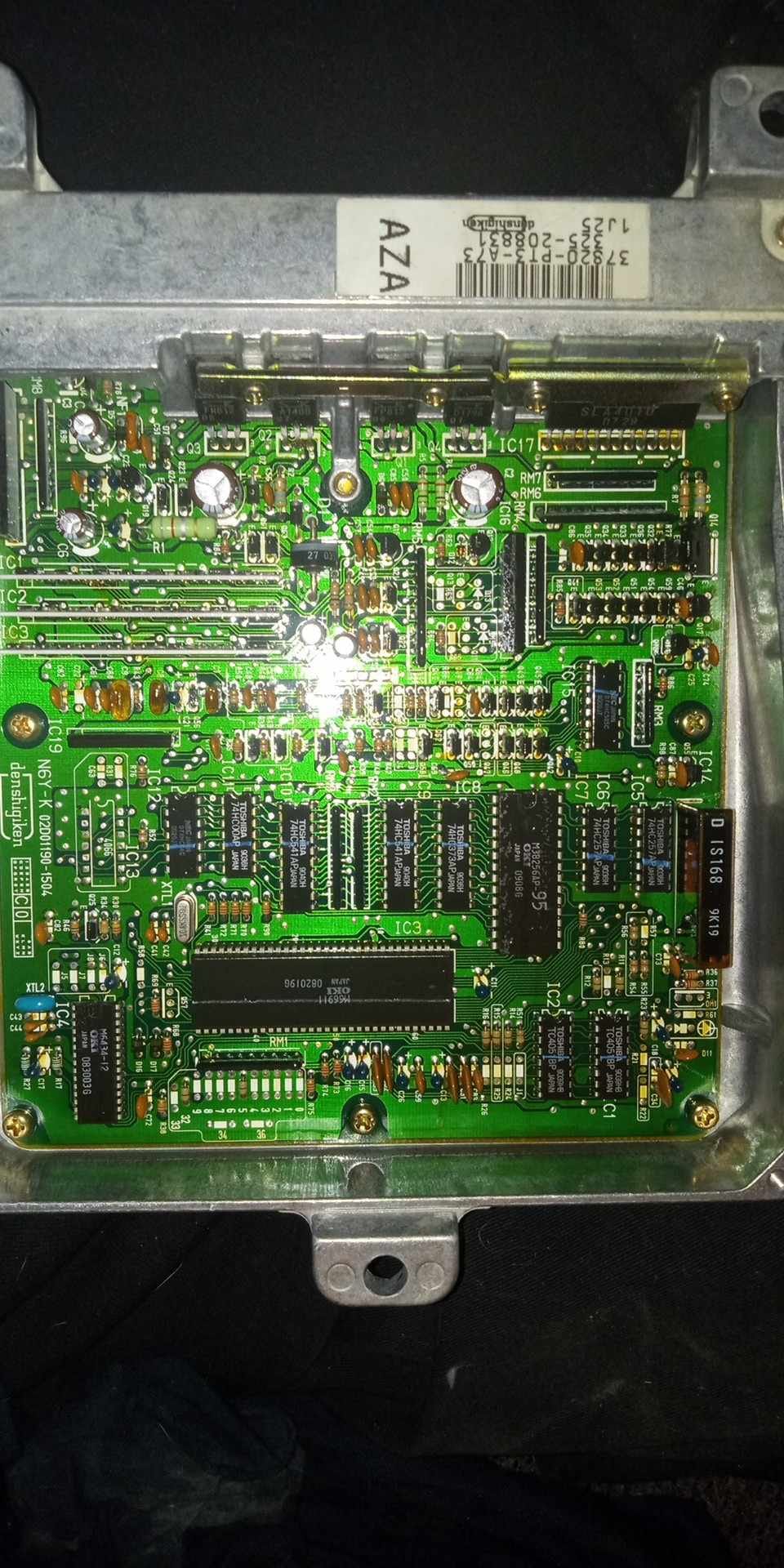 What are the capacitor values for a 1991 ex sedan 37820-pt3-a73 board?