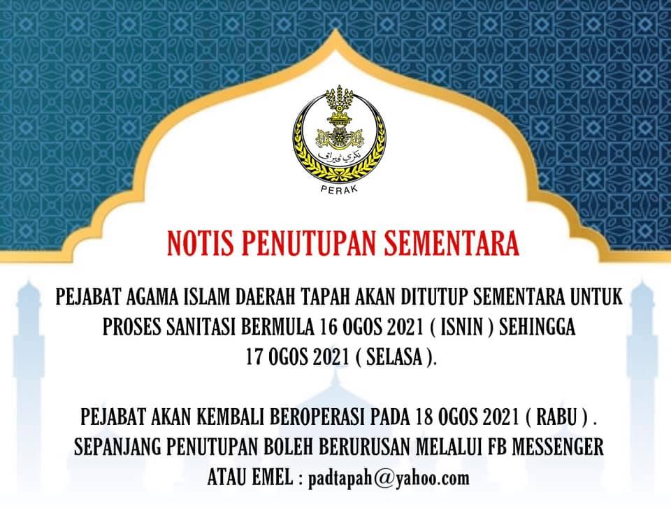 Pejabat Agama Islam Daerah Tapah Paid Facebook