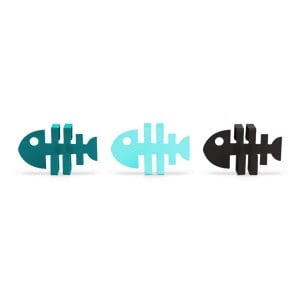 Balvi Set De 3 Accroche-Torchons Poisson - Design Poisson Ludique, Fixation Facile Sans Outil, Pour Cuisine Et Salle De Bain