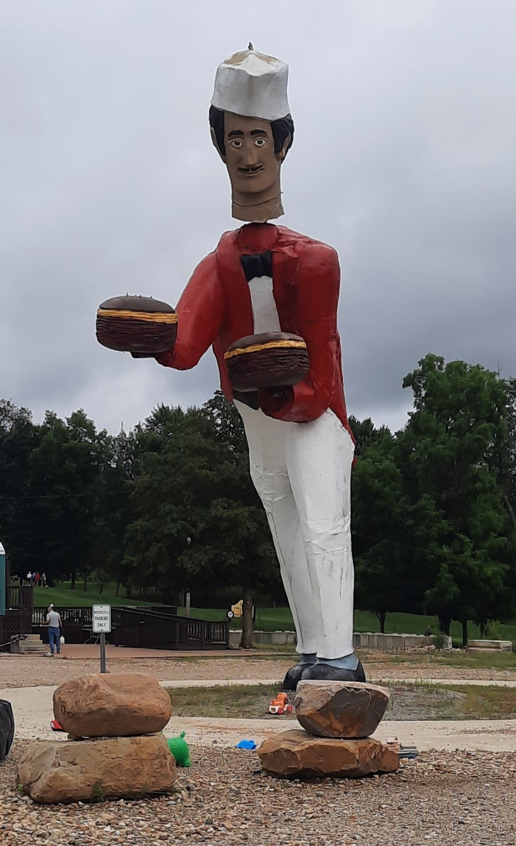 Worlds largest bobble head in Bellville, Ohio. His name is Jacques