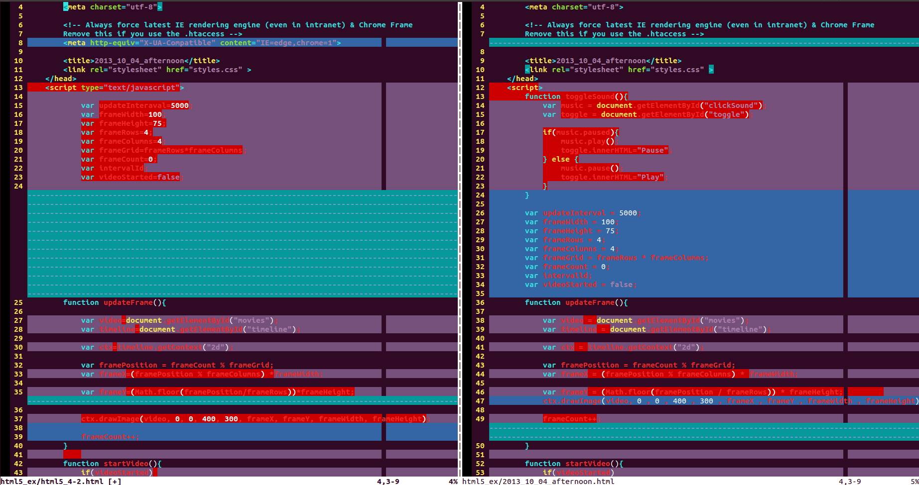 Vim | [ Vim, 파일 비교 ] 도무지 어디가 잘못된거야 | Facebook