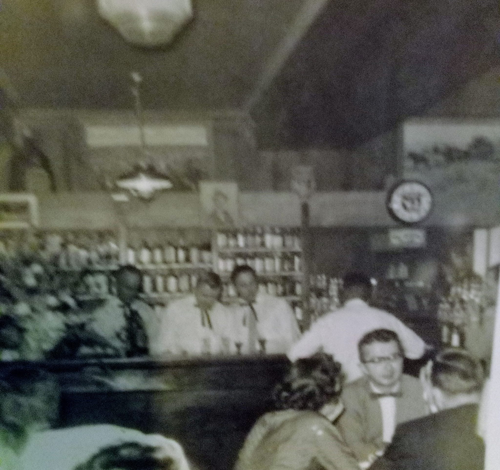 The bar at the original Pine Room around 1950.