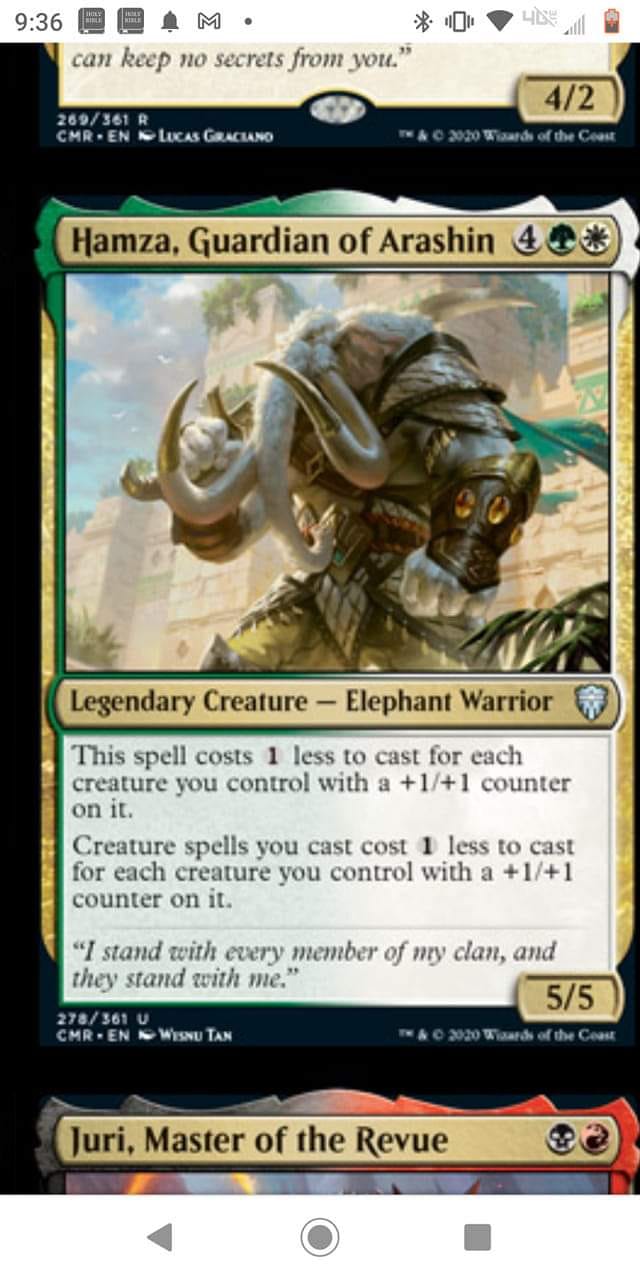 mtg elephant commander deck Hamza, Guardian of Arashin Step into Strixhaven Love the new elephant commander..