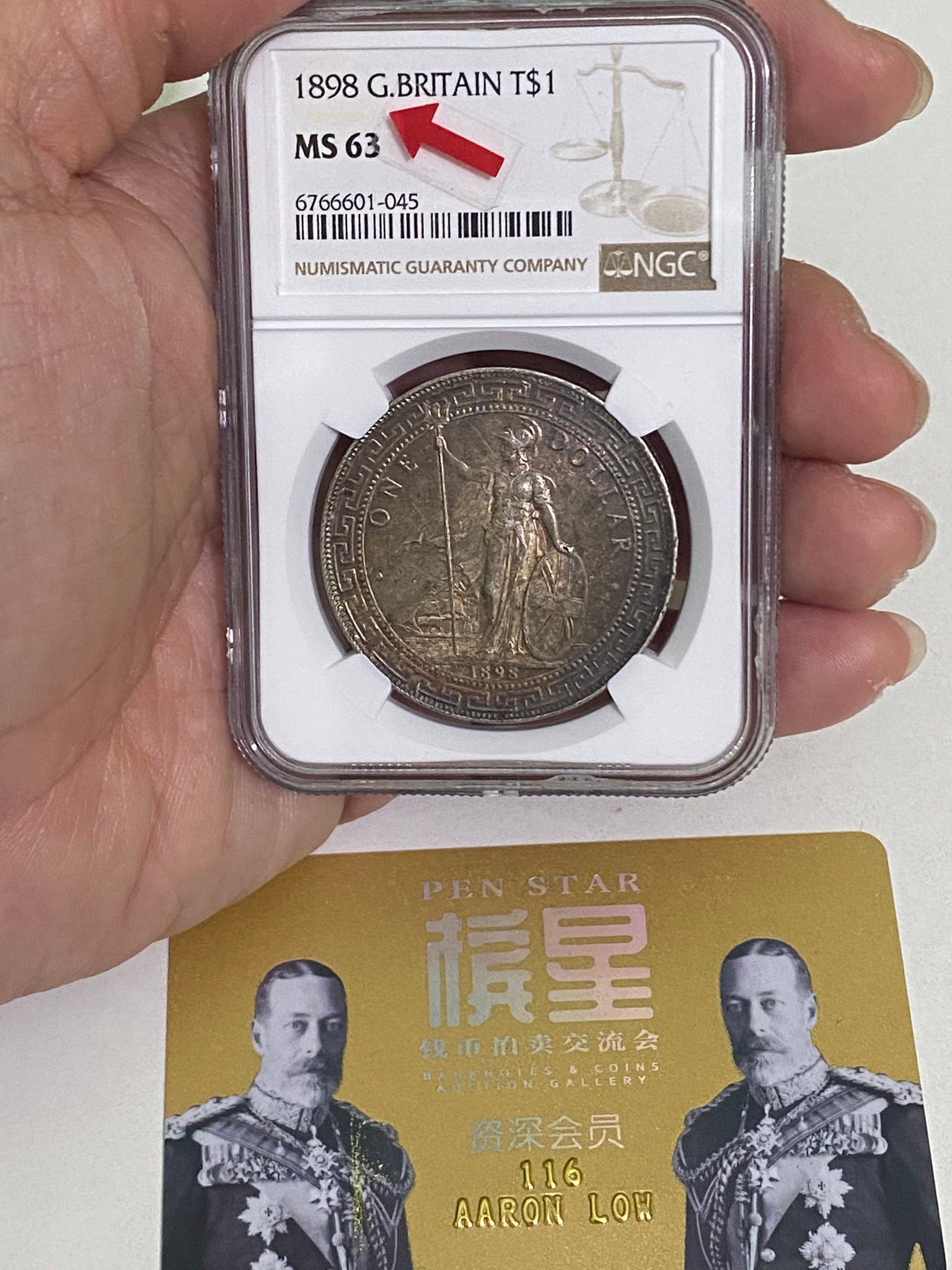 1898 Britain $1 coin NGC MS63 for sale