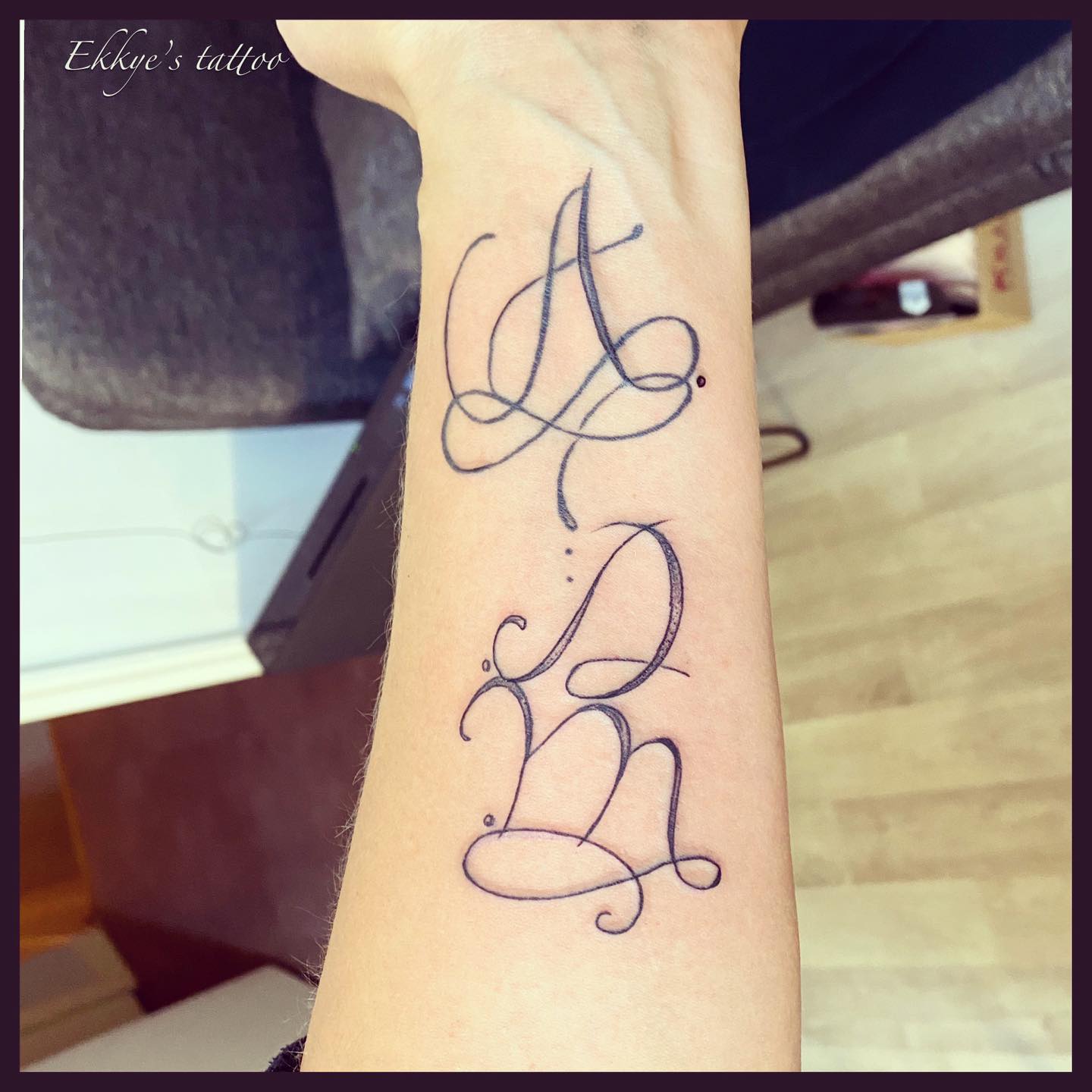 Modèle De Tatouage Avec Des Initiales