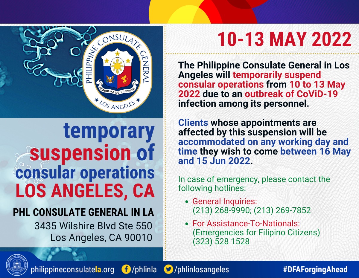 Los Angeles suspension of Philippine... - Manila Forwarder | Facebook