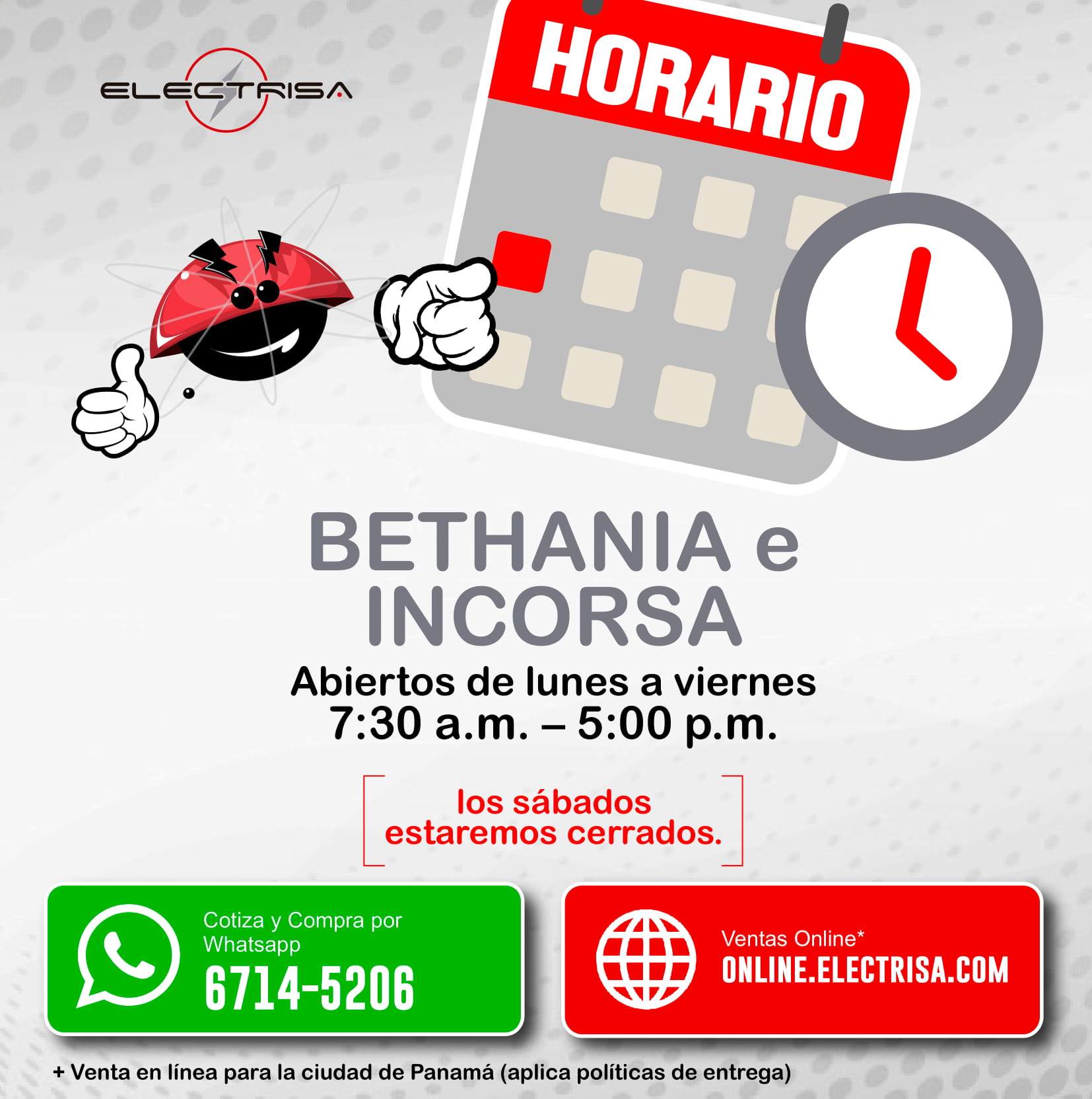 Electrisa - 🕒 Conoce nuestros horarios y ubicaciones.... | Facebook